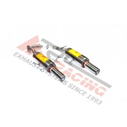 Escape Trasero Inoxidable 2Ø85(salen por el centro) RENAULT CLIO II SPORT 2.0 16V 2004- 182CV MºF4R 57