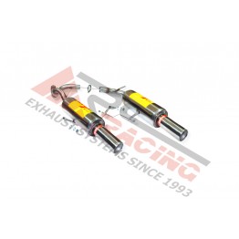 Escape Trasero Inoxidable 2Ø90(sale por el centro) RENAULT CLIO II SPORT 2.0 16V 2004- 182CV MºF4R 57