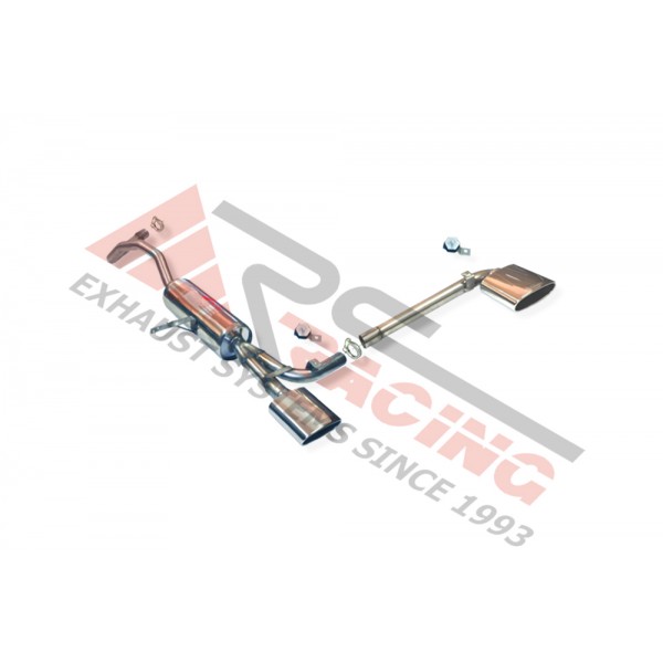 Escape Trasero Inoxidable 1 salida ovalada por cada lado RENAULT MEGANE II 2.0 16V COUPE CABRIO 03-  MºF4R