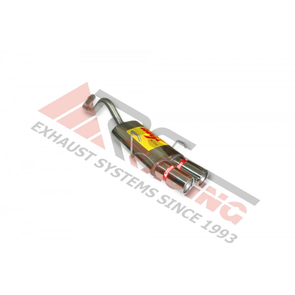Escape Trasero Inoxidable 2Ø85 FIAT PUNTO 99 1.8 16V HGT 99- 130CV 