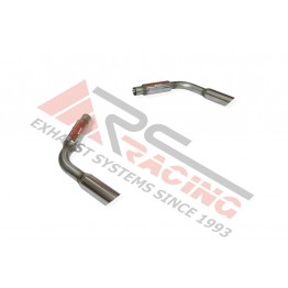 Escape trasero inoxidable grupo-N 1Ø85 sin bordón por cada lado CHEVROLET CAMARO SS 6.2i V8 LS3 10-15 432CV 