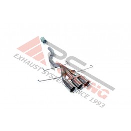 Escape Trasero inoxidable 3Ø101 Centrales HONDA CIVIC FK8 2.0 VTEC TURBO 17- 320CV 