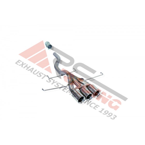 Escape Trasero inoxidable 3Ø101 Centrales HONDA CIVIC FK8 2.0 VTEC TURBO 17- 320CV 