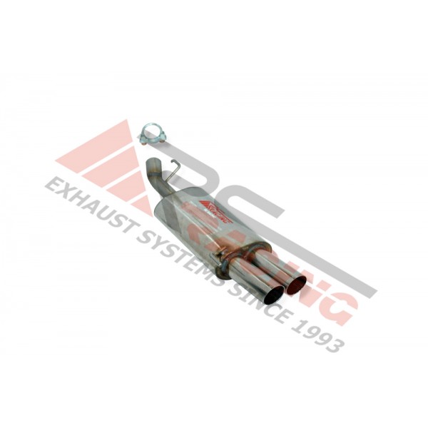 Escape trasero inoxidable 2Ø73 sin bordón VOLKSWAGEN GOLF III 2.0I 16V 95-98 150CV MºABF