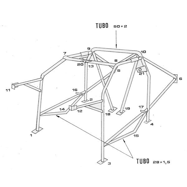 ARCO ANTIVUELCO SPARCO LANCIA DELTA HF/INTEGRALE/4WD/EVO Y5 TODOS 09|87-04|93  