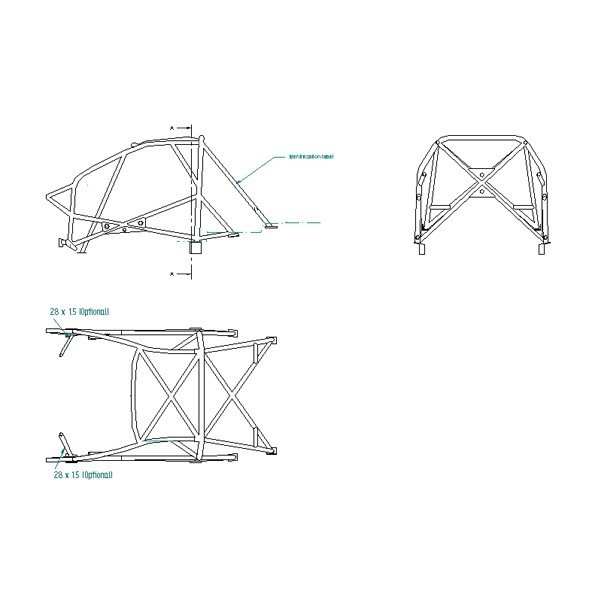 ARCO ANTIVUELCO SPARCO PEUGEOT 206 XS 1.6, G.T. 2.0, RC TYPE2 TODOS 09|98-  