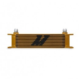 Universal 10 Row Oil Cooler, Gold