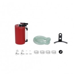 Aluminum Oil Catch Can - Large, Wrinkle Red