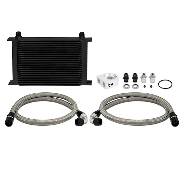 Universal Oil Cooler Kit, Black, 25 Row