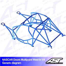 NISSAN Silvia (S13) 3-doors Hatchback MULTIPOINT WELD IN V4 NASCAR-door