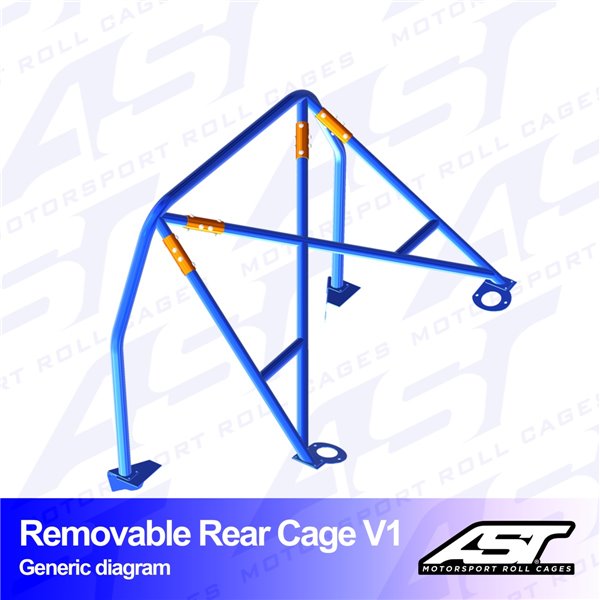 VW Polo (6R) 3-doors Hatchback REMOVABLE REAR CAGE V1