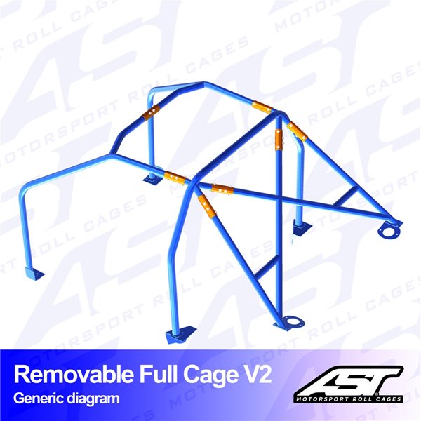 VW Scirocco (Mk3) 3-doors Hatchback REMOVABLE FULL CAGE V2