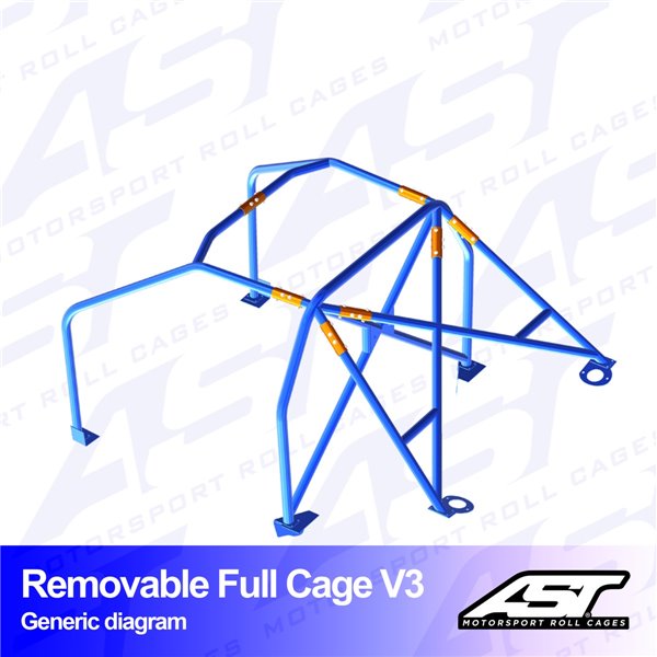 VW Scirocco (Mk3) 3-doors Hatchback REMOVABLE FULL CAGE V3