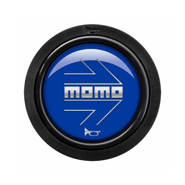 PULSADOR MOMO ARROW LOGO.POLISH AZUL.-CHR.2C F