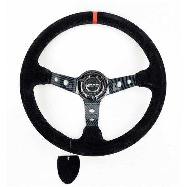 VOLANTE ANTE CARBONO COSTURA NEGRA