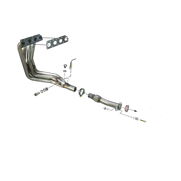 Colector de escape  inoxidable  OPEL VECTRA A 2.0I 16V 90-96 OPEL VECTRA A 2.0I 16V 90-96 150CV MºC2.0XE