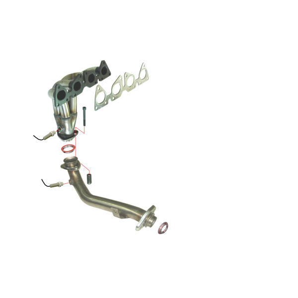 Colector de escape  inoxidable  PEUGEOT 207 1.4i 16V 07- PEUGEOT 207 1.4i 16V 07- 90CV MºKFU