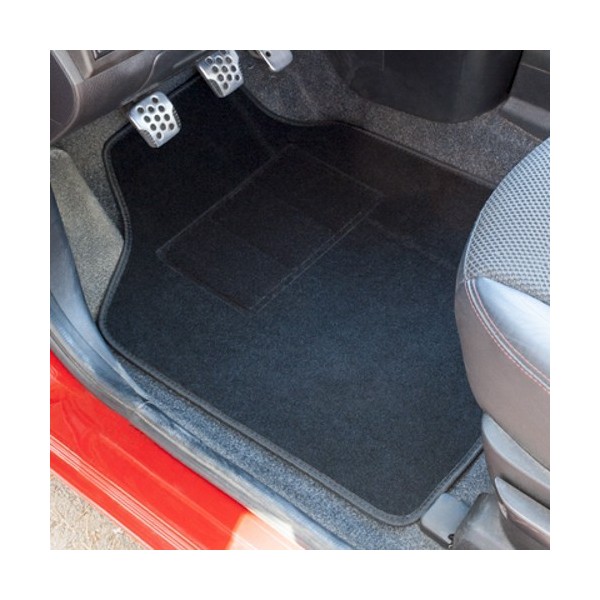 ALFOMBRA MOQUETA CLASIC NEGRA 4 PIEZAS CS12