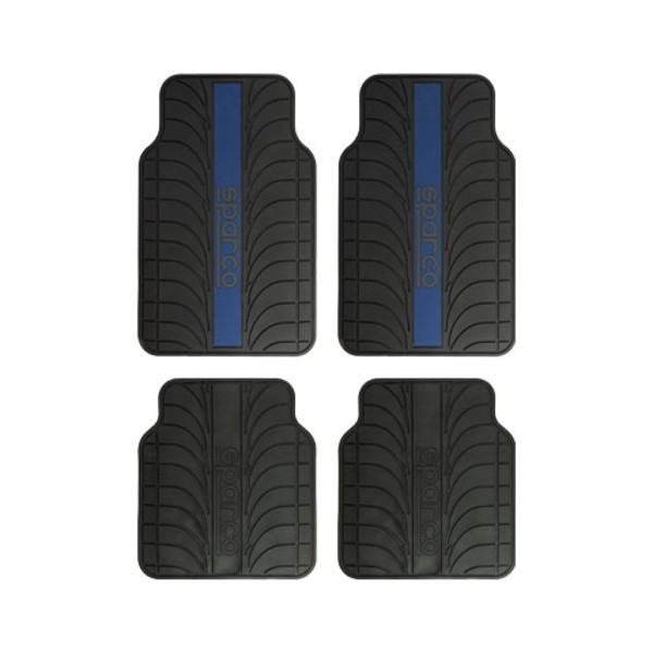 ALFOMBRA FRANJA AZUL PVC/LATEX 4 PIEZAS CS 4