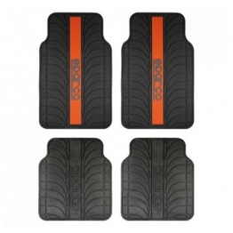 ALFOMBRA FRANJA ROJA PVC/LATEX 4 PIEZAS CS4