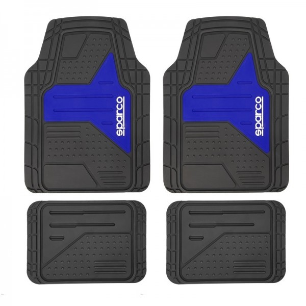 ALFOMBA F511 NEGRO/AZUL PVC