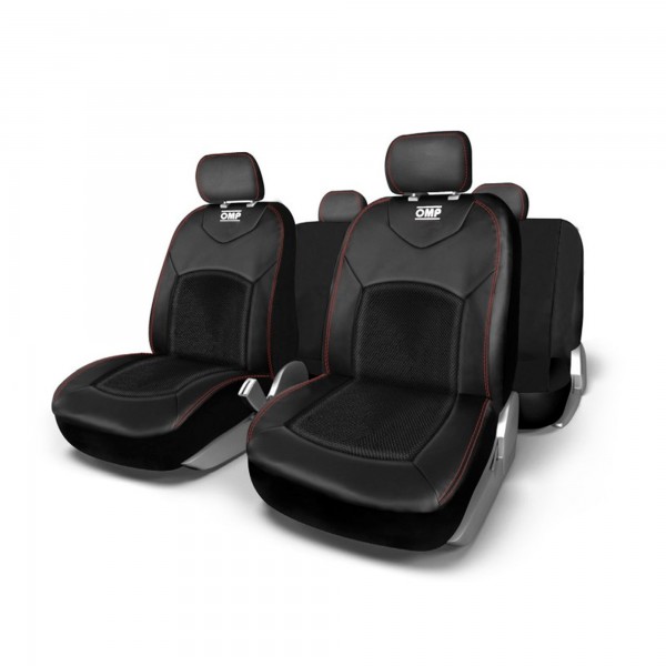JUEGO DE FUNDAS PARA ASIENTOS DE COCHE OMP UNIVERSAL 11 PIEZAS NEGRO