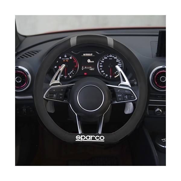 FUNDA VOLANTE SPC BASE PLANA NEGRO/GRIS 37CM CS10