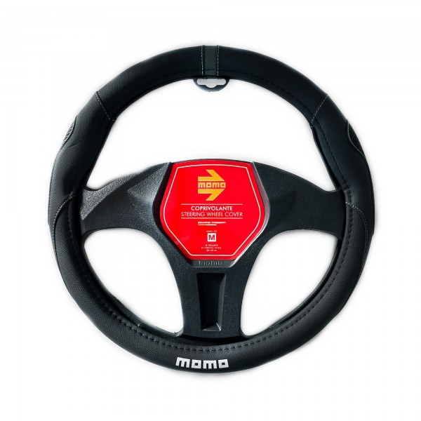 FUNDA VOLANTE MOMO SUPERGRIP UNIVERSAL NEGRO Y GRIS