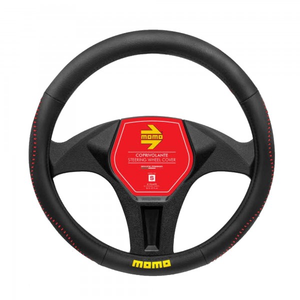 FUNDA VOLANTE MOMO STREET UNIVERSAL NEGRO Y ROJO