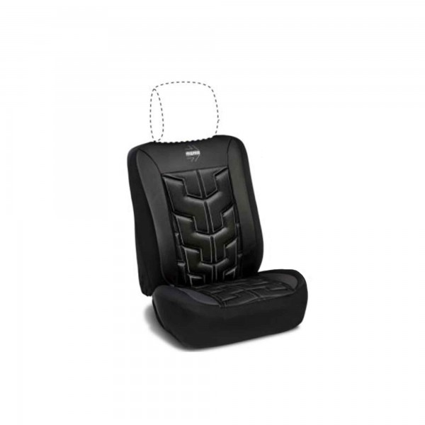 RESPALDO DE ASIENTO CARRERA NEGRO-GRIS
