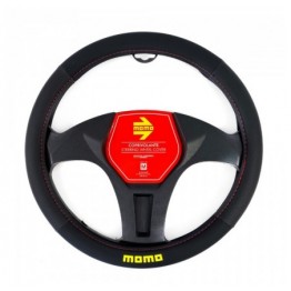 FUNDA VOLANTE MOMO EASY UNIVERSAL NEGRO Y ROJO