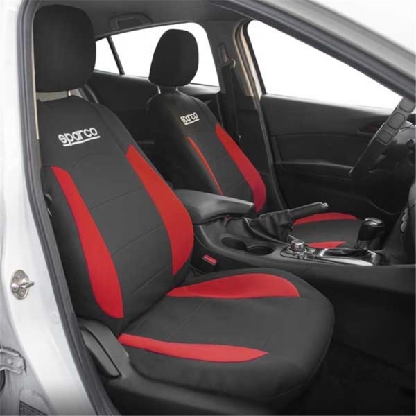 JUEGO FUNDAS STRADA NEGRO/ROJO
