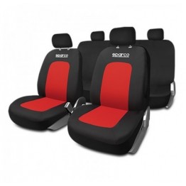 JUEGO FUNDAS SPORT NEGRO/ROJO