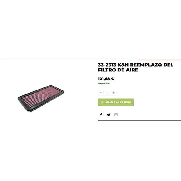 FILTRO FORD K&N 33-2313