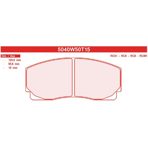 5040W50T15RC5 PASTILLAS CL BRAKES