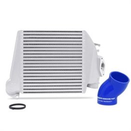 Subaru WRX 2008-2014 Top-Mount Intercooler Silver Cooler, Black Hoses