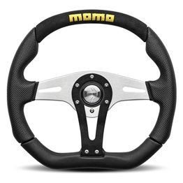 VOLANTE MOMO TREK 350 PIEL-ALCANTARA. NEGRO