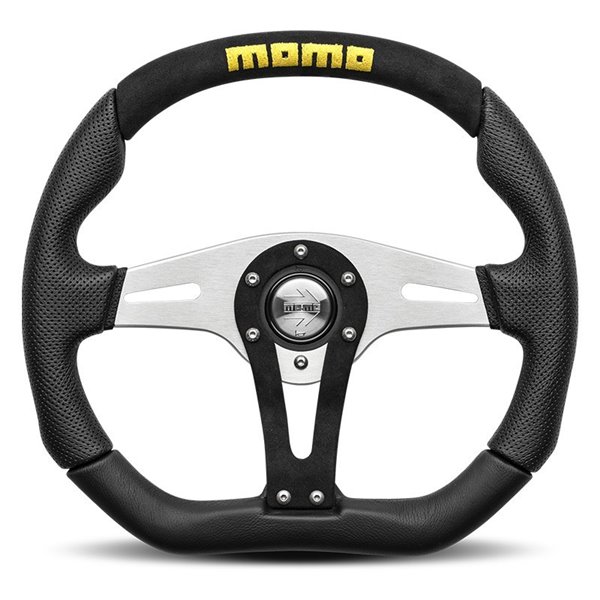 VOLANTE MOMO TREK 350 PIEL-ALCANTARA. NEGRO