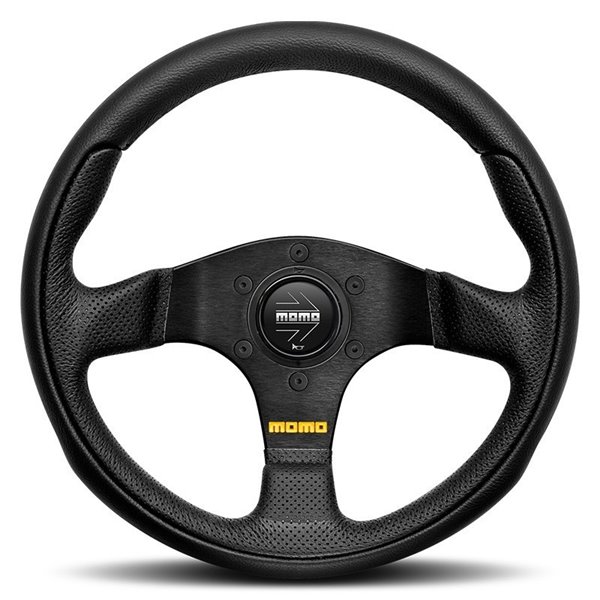 VOLANTE MOMO TEAM 300 NEGRO PIEL