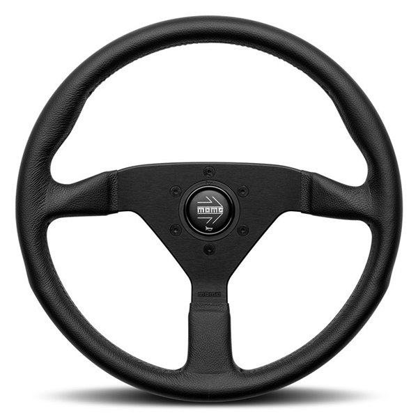 VOLANTE MOMO MONTECARLO 350 NEGRO PIEL
