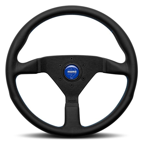 VOLANTE MOMO MONTECARLO 350 MM NEGRO/AZUL