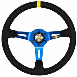 VOLANTE MOMO MOD.08 SUEDE.AZUL/SP35 350MM