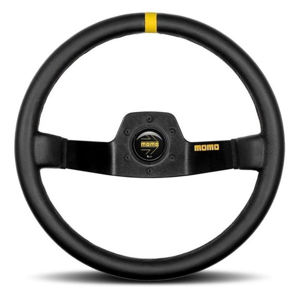 VOLANTE MOMO MOD.02 350 NEGRO PIEL 