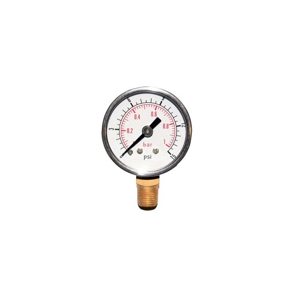 MANÓMETRO 0 -1 BAR (1/8X27 NPF) 0-15 PSI