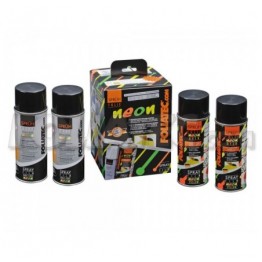 GOMA LIQUIDA NEON 4 PC. SET  AMARILLO 2 X 400 ML +  BASE COAT 2 X 400 ML