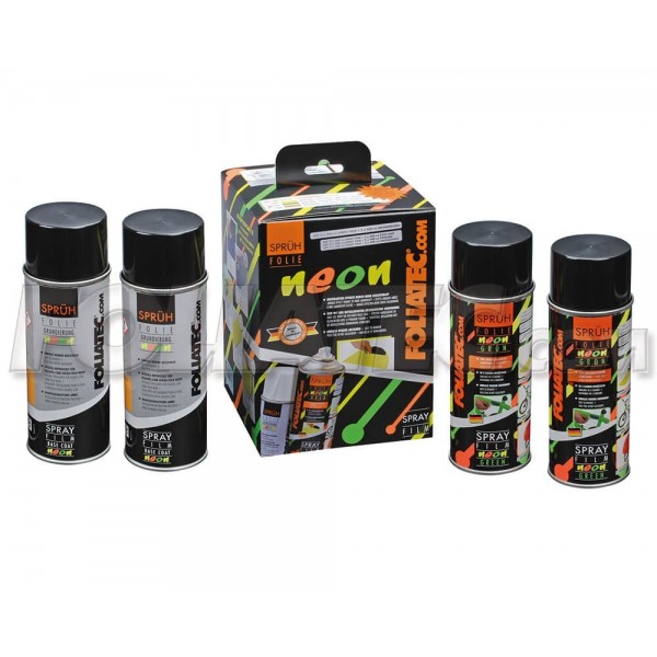GOMA LIQUIDA NEON 4 PC. SET  VERDE 2 X 400 ML +  BASE COAT 2 X 400 ML
