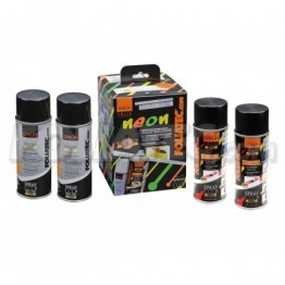 GOMA LIQUIDA NEON 4 PC. SET  ROJO 2 X 400 ML +  BASE COAT 2 X 400 ML