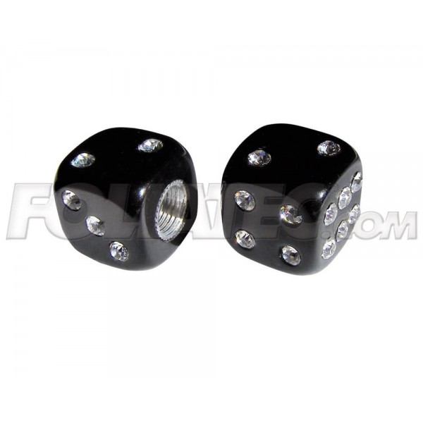 AIRCAPS TAPON VALVULA CRYSTAL CUBE  NEGRA 4 PIEZAS