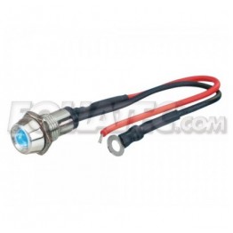 LED CONTROL LIGHT CHROME  ICE AZUL 1 PIECE  DIAM.  10 MM