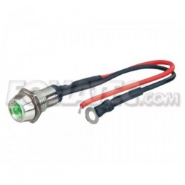 LED CONTROL LIGHT CHROME  POWER VERDE 1 PIECE  DIAM.  10 MM